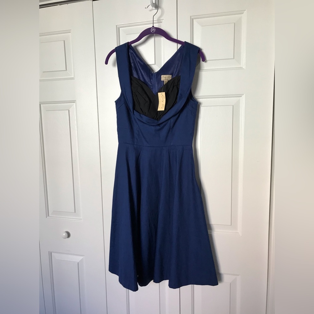 Lindy Bop Navy Rockabilly Dress